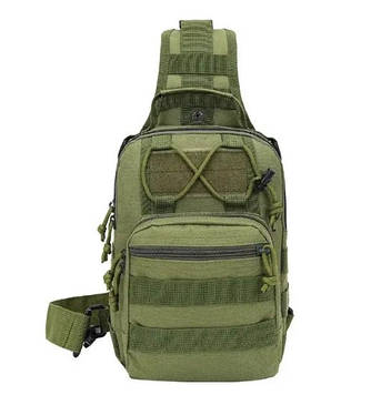 Сумка рюкзак тактична Solve через плече, 6 літрів олива.PeremogaUA