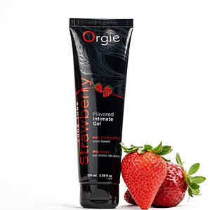 Їстівний лубрикант зі смаком полуниці Orgie Flavored Intimate Gel Morango на водній основі, 100 мл