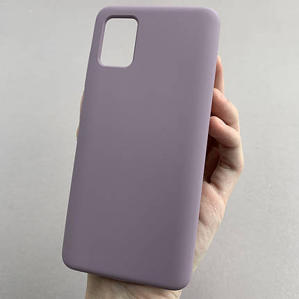 Чохол для Samsung Galaxy A51 силікон кейс чохол з мікрофіброю на телефон самсунг а51 чорничний r4e, фото 1