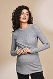 Джемпер для вагітних та годування MELANIA BL-33.022 сірий меланж, фото 2