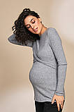 Джемпер для вагітних та годування MELANIA BL-33.022 сірий меланж, фото 3