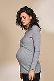 Джемпер для вагітних та годування MELANIA BL-33.022 сірий меланж, фото 4