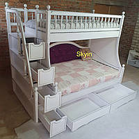 Двухъярусная детская кровать Скарлет в стиле Барокко