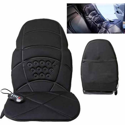 Масажна накидка на крісло з підігрівом Massage JB-100C 12/220V (LY58) і пультом, для дому та автомобіля, фото 1