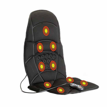 Масажна накидка на крісло з підігрівом Massage JB-100C 12/220V (LY58) і пультом, для дому та автомобіля, фото 3