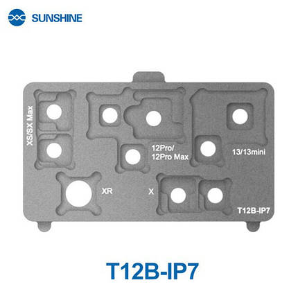 Нижній підігрів Sunshine SS-T12B IP7 для ремонту камери iPhone X / XR /XS/Max / 12 Pro/Max / 13 / 13 Mini, фото 1