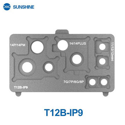 Нижній підігрів Sunshine SS-T12B IP9 для ремонту камери iPhone 7/8/Plus/ 11 / 12/Mini / 14/Plus/Pro/Max, фото 1