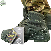 Военные демисезонные берцы Goretex/ Тактические армейские ботинки для военных/ Полуберцы мужские Хаки