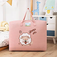 Сумка з яскравим малюнком велика Рожевий, 45*39*18.5 см