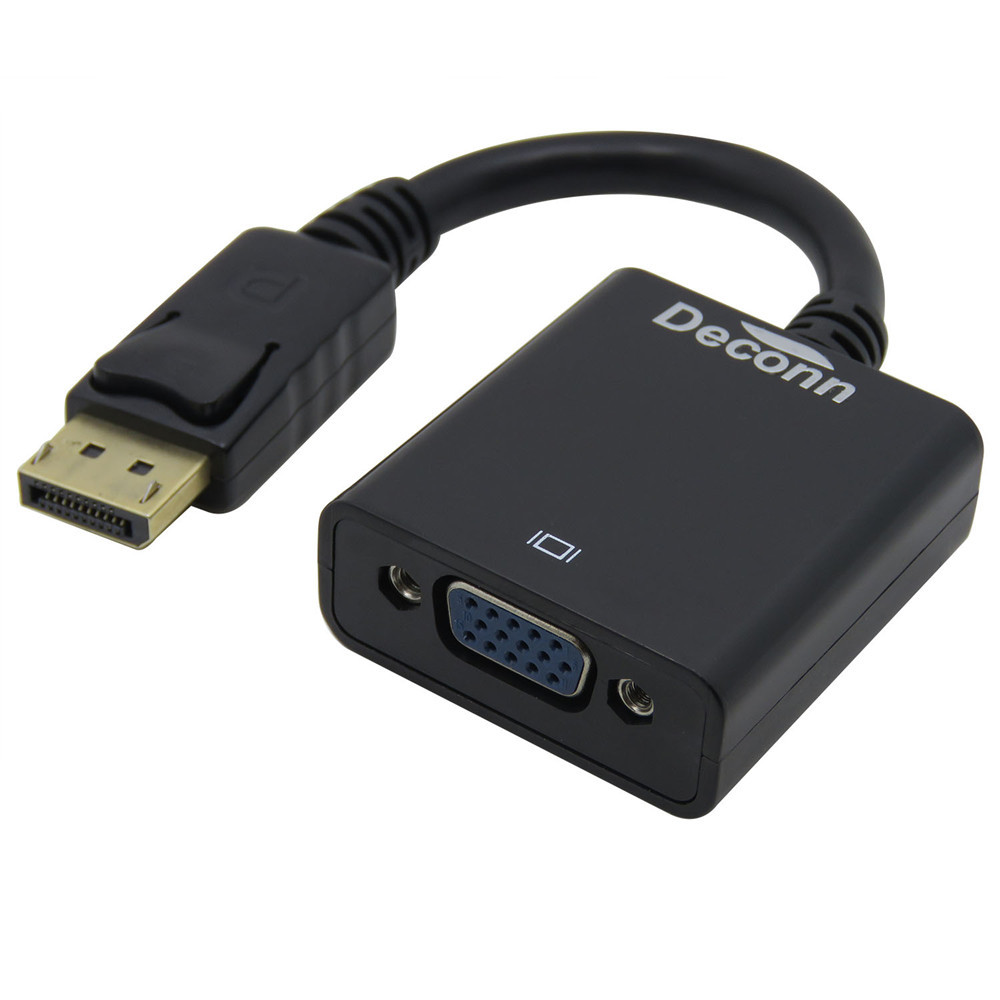 Конвертер перехідник Display Port (тато) на VGA (мама) 30 см, фото 1