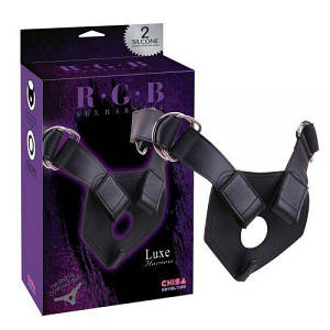 Трусики для страпону Chisa R.G.B Sex Luxe Harness, чорні