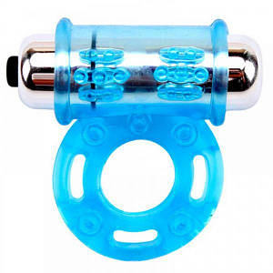 CH77002 ерекційне кільце з вібропулею GET LOCK Blue, Синий