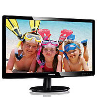 Монитор 19" 1366*768 TN Philips 196V4LSB2 LED VGA DVI чёрный бу с кабелями