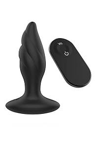 Хвиляста анальна пробка з пультом керування Dream Тoys Dark Desires Angelina чорна