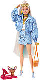 Лялька Barbie Extra Blue Paisley-Print Jacket & Pet Chihuahua Платинова Блондинка, фото 2