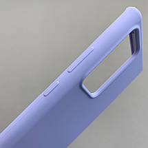 Чохол для Samsung Galaxy Note 20 Ultra силікон кейс чохол з мікрофіброю на самсунг нот 20 ультра бузковий r4e, фото 4