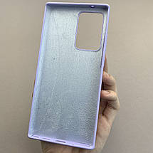 Чохол для Samsung Galaxy Note 20 Ultra силікон кейс чохол з мікрофіброю на самсунг нот 20 ультра бузковий r4e, фото 3