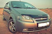 Дефлектор на капот (мухобойки) Chevrolet Aveo 2003-2006(седан) с 2003-2008 (хэтчбек)