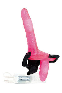 Подвійний страпон жіночий з поясом NMC JoyRide Duo рожевий