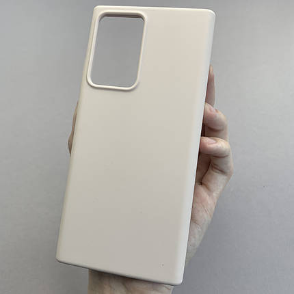 Чохол для Samsung Galaxy Note 20 Ultra силікон кейс чохол з мікрофіброю на самсунг нот 20 ультра пудровий r4e, фото 1