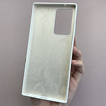 Чохол для Samsung Galaxy Note 20 Ultra силікон кейс чохол з мікрофіброю на самсунг нот 20 ультра білий r4e, фото 3