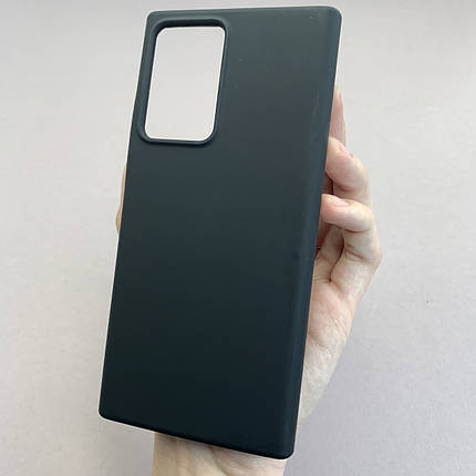 Чохол для Samsung Galaxy Note 20 Plus силікон кейс чохол з мікрофіброю на самсунг нот 20 плюс чорний r4e, фото 1