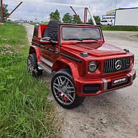 Детский электроджип Mercedes-Benz G63 AMG (красный цвет, краска) с пультом дистанционного управления 2,4 G