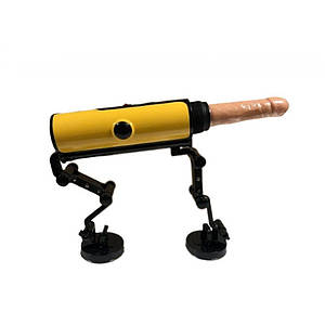 Секс-машина з функцією підігріву, з пультом дистанційного керування, ABS, жовта 36 см