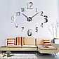 Годинник настінний 3д 35-50 см - срібний, фото 2