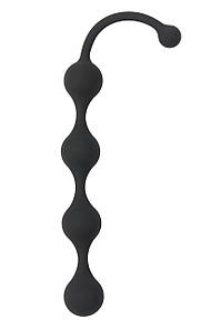 Анальний ланцюжок з кульками краплеподібної форми Dream Toys All Time Favorites чорний