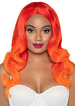 Перука яскраво руда з ефектом омбре Leg Avenue Ombre, розмір O/S, довжина 60 см, фото 4