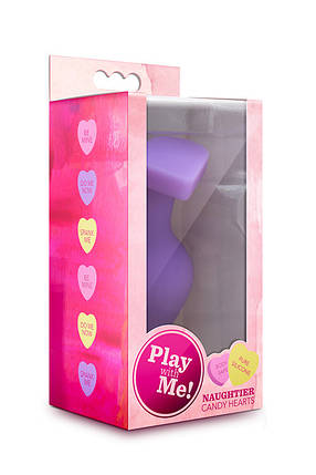 Анальна пробка PLAY WITH ME CANDY HEART FUCK ME PURPLE, фото 2