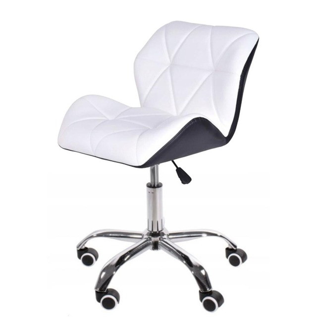 Крісло офісне комп'ютерне на колесах  B-531 біле+чорне