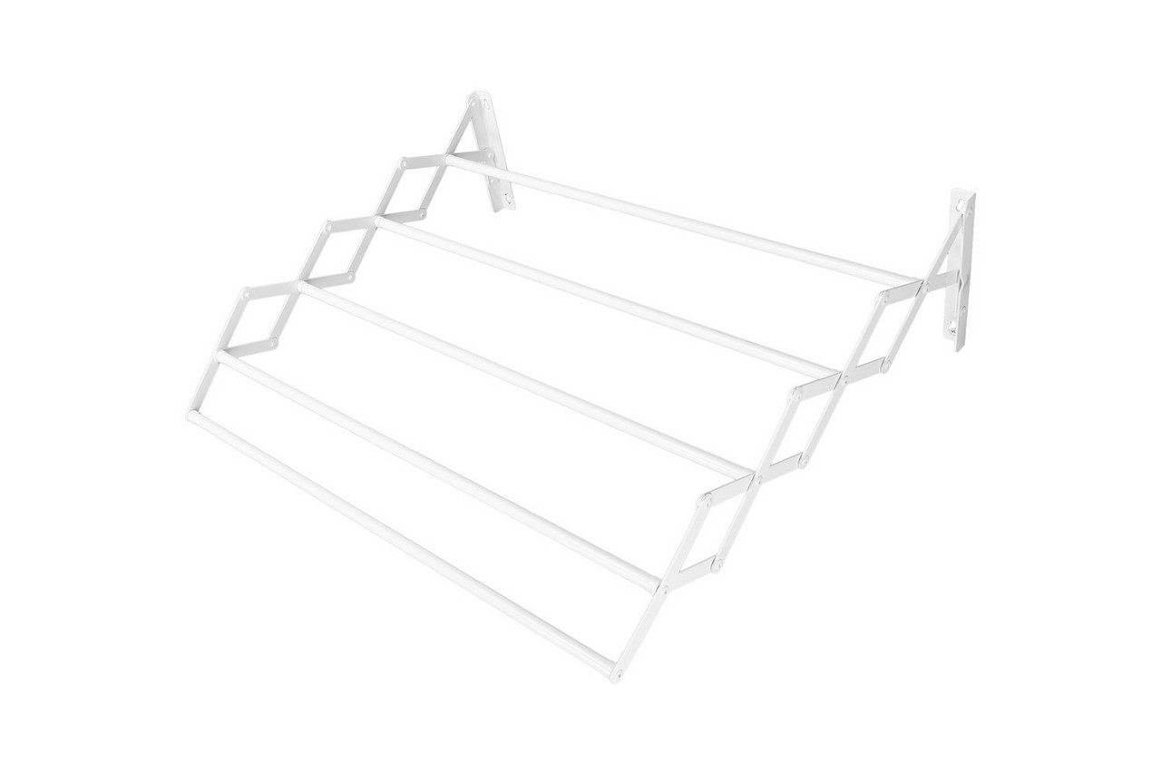 Сушарка для одягу розкладна ГОСПОДАР 500 мм 5 перекладин біла 92-1755, фото 1