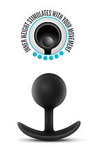 Анальний плаг з внутрішньою кулькою Blush Anal Adventures чорний, фото 3