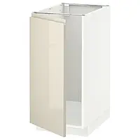 IKEA METOD(994.585.04), шкаф стж. для мойки/сортировки. напрасно тратить, белый / Воксторп глянцевый