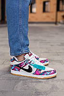 Модные кроссовки N!ke Dunk Low SB x Parra Abstract Art