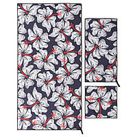 Комплект спортивных полотенец пляжные полотенца Zelart 4Monster Flower Beach Towel T-PBT Deep Blue-White