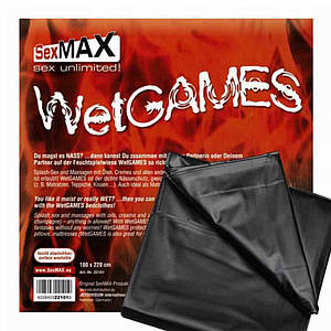 Простирадло для масажу JOY Division SexMAX WetGAMES 180 x 220 см Black