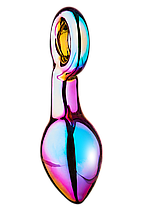 Анальний плаг із боросилікатного скла GLAMOUR GLASS CHUNKY RING PLUG, фото 3