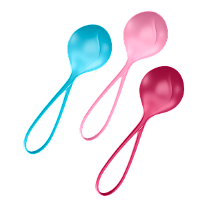Набір одинарних вагінальних кульок Satisfyer Strengthening Balls різнокольорові