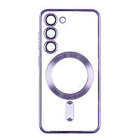 Чехол TPU Metallic Full Camera with Magsafe для Samsung Galaxy S23 Plus Цвет Purple