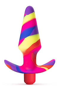 Анальна пробка конусоподібна з вібрацією Blush Avant різнокольорова