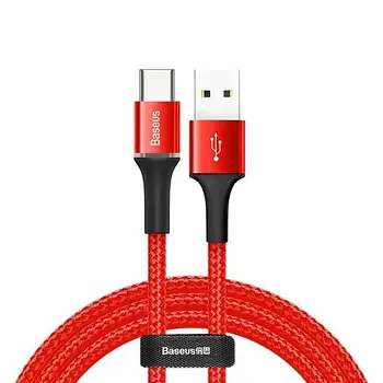 Кабель з підсвічуванням Baseus Halo Data Cable USB for Type-C 1M Red (CATGH-B09)