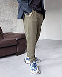 Чоловічі стильні спортивні штани хакі, фото 3