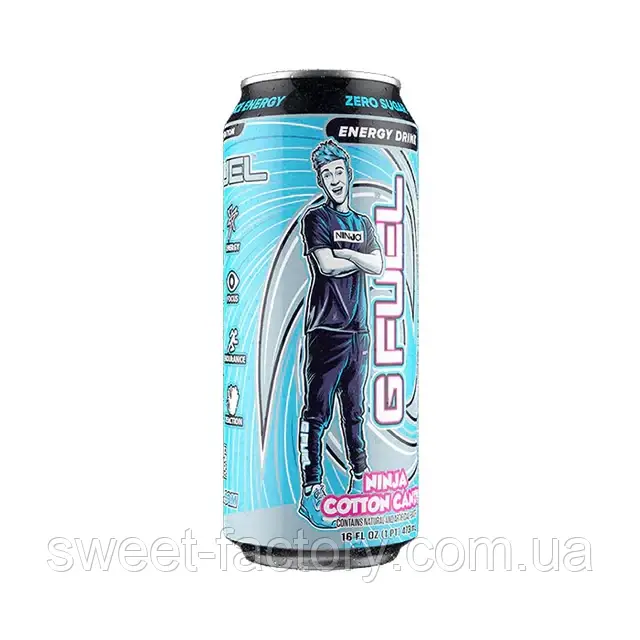 Енергетик GFuel Ninja Cotton Candy Zero Sugar 473ml, фото 1