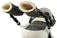 Зимний комплект для новорожденного Z&D Польша серый набор конверт в коляску + муфты рукавички от 0 мес н