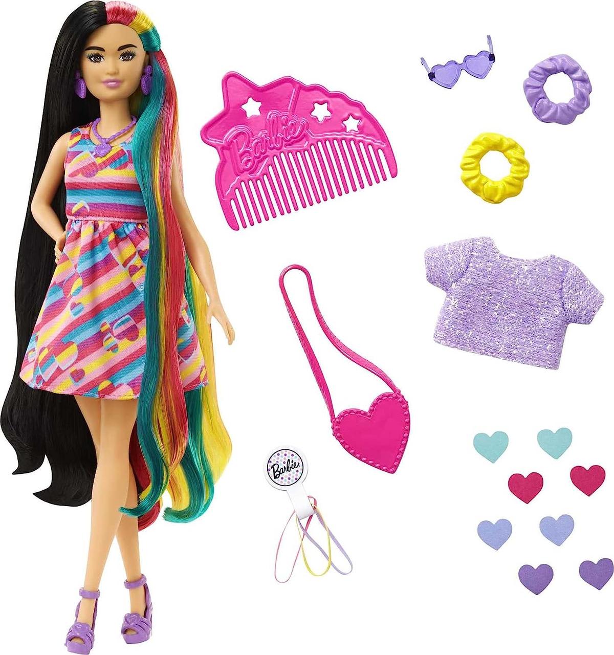 Лялька Барбі Райдужне волосся Barbie Rainbow Totally Hair Doll