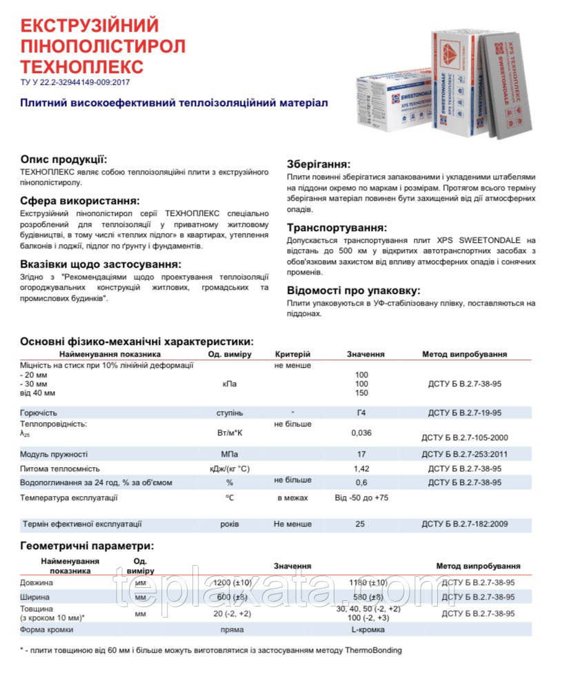 Пенополистирол для фасада XPS ТЕХНОПЛЕКС 50 мм Sweetondale Технониколь - фото 3 - id-p1942749467