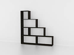 Полиця для книг, стелаж для будинку Id A-0057 Венге темний В1634*Ш1552*Г290